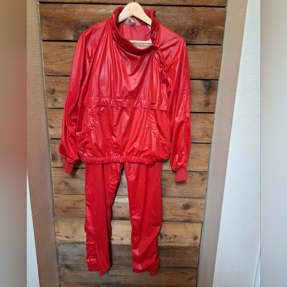 80's track suit size M cherry red